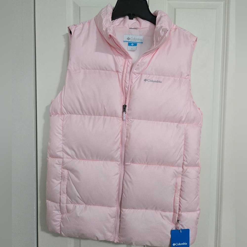 NWT Columbia Youth Puffect Puffer Vest (LIGHT PINK) - Picture 4 of 6